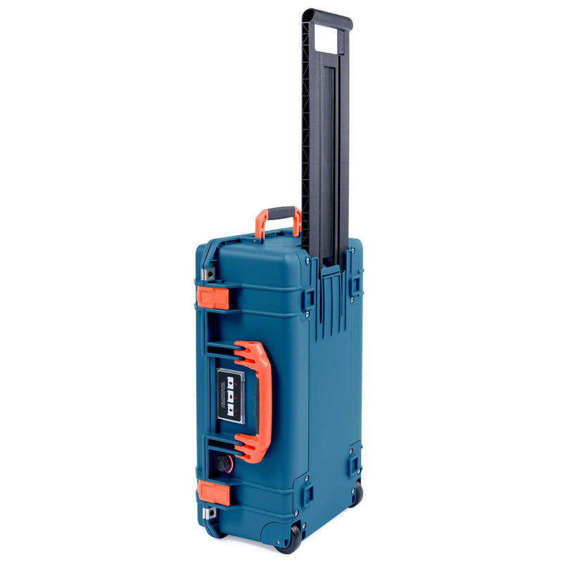 Pelican 1535 Air Case, Indigo with Orange Handles & Push-Button Latches ColorCase 