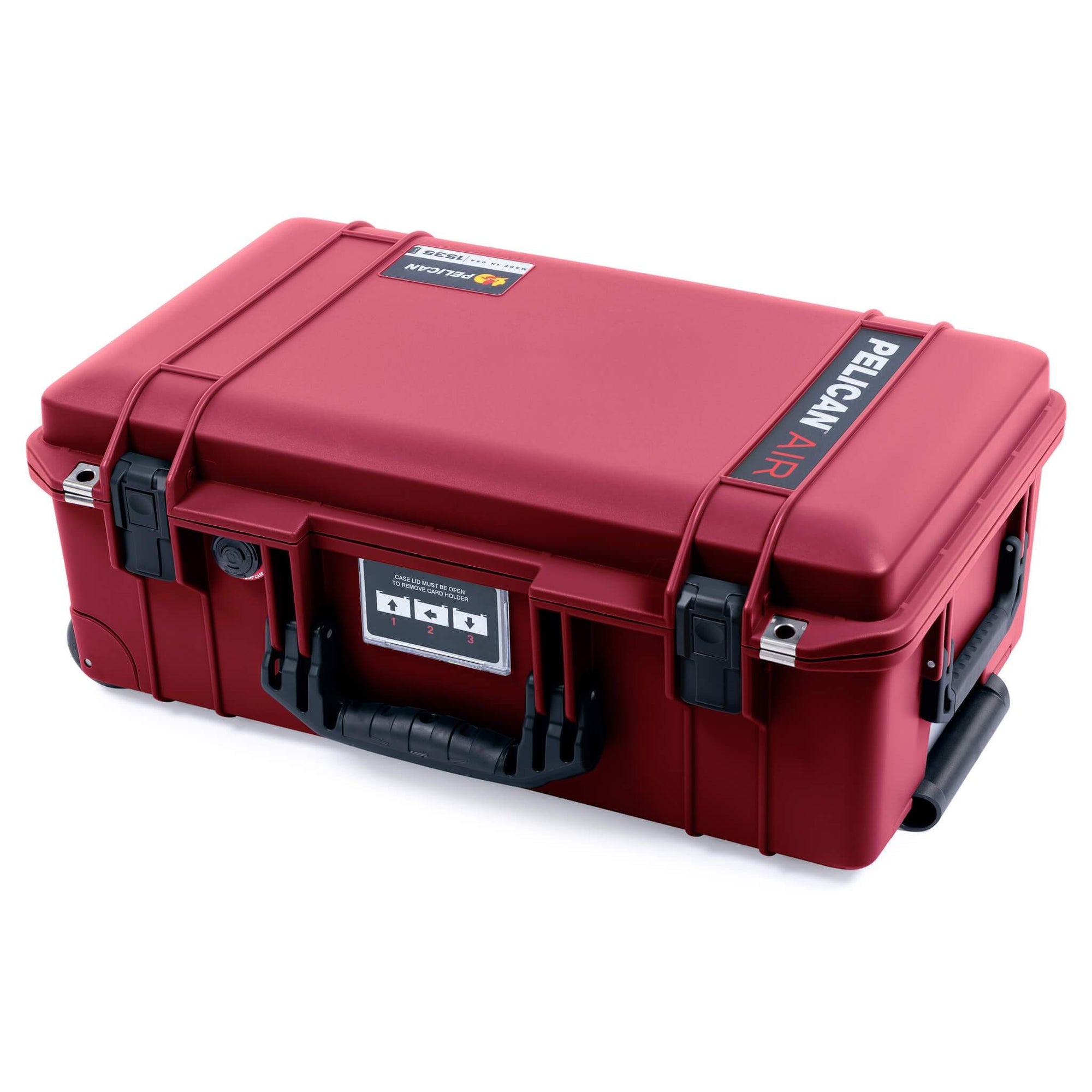 Pelican 1535 Air Case, Oxblood with Black Handles & Push-Button Latches ColorCase 