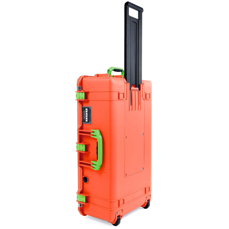 Pelican 1615 Air Case, Orange with Lime Green Handles & Latches ColorCase 