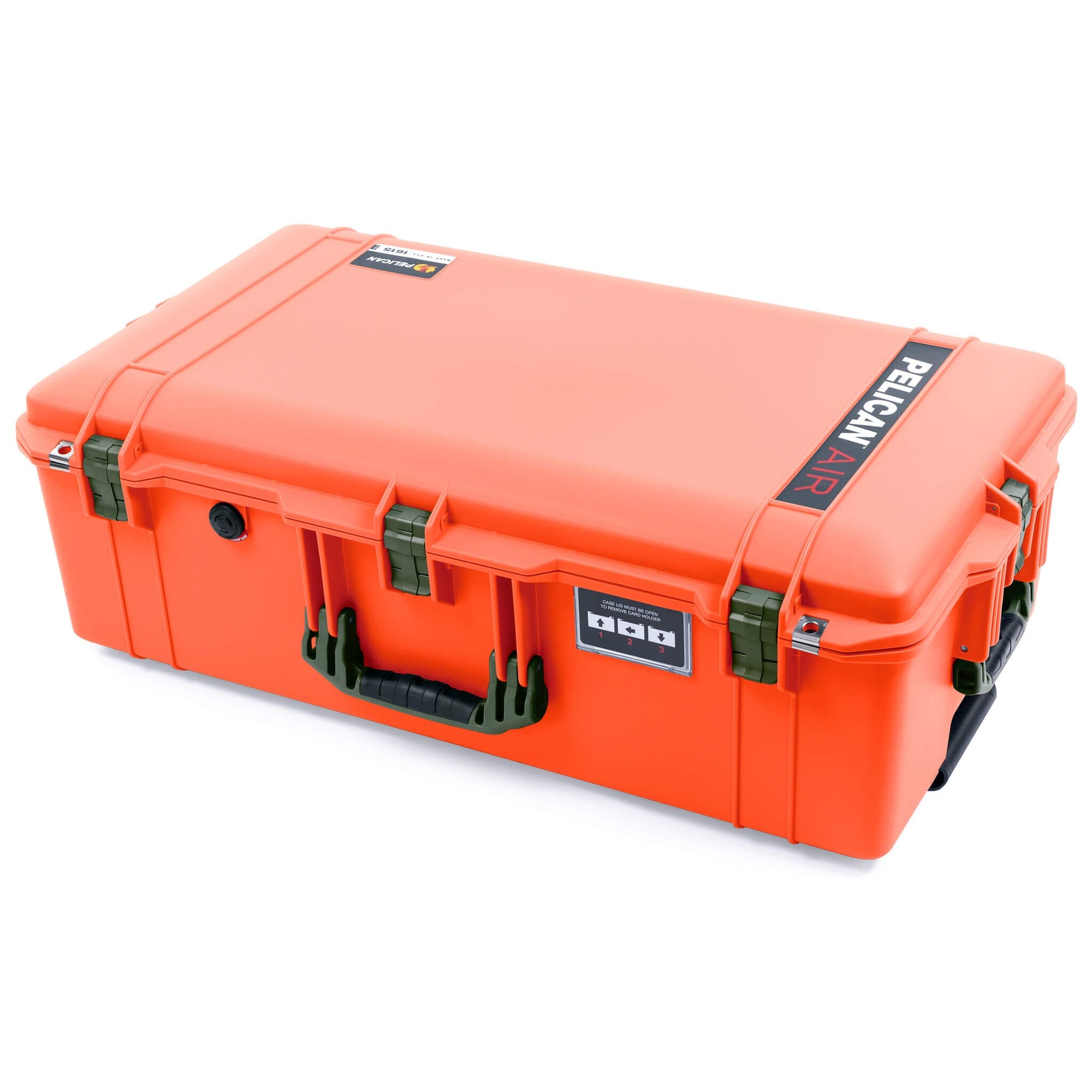 Pelican 1615 Air Case, Orange with OD Green Handles & Latches ColorCase 